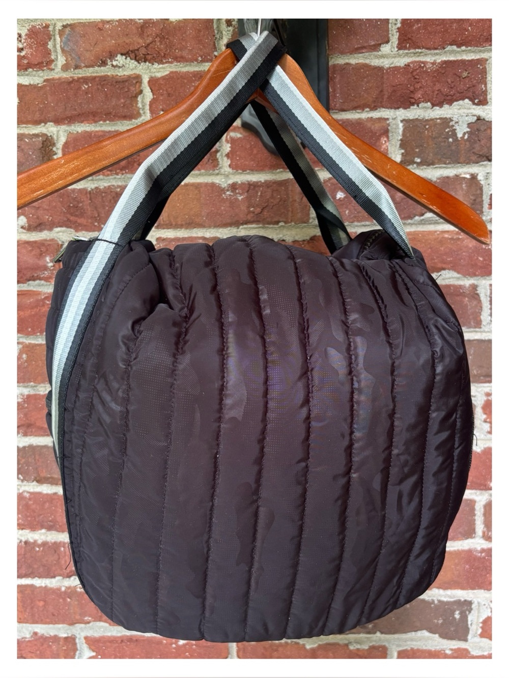 NWOT Anthropologie Think Royln Quilted Puffer Bag In Black